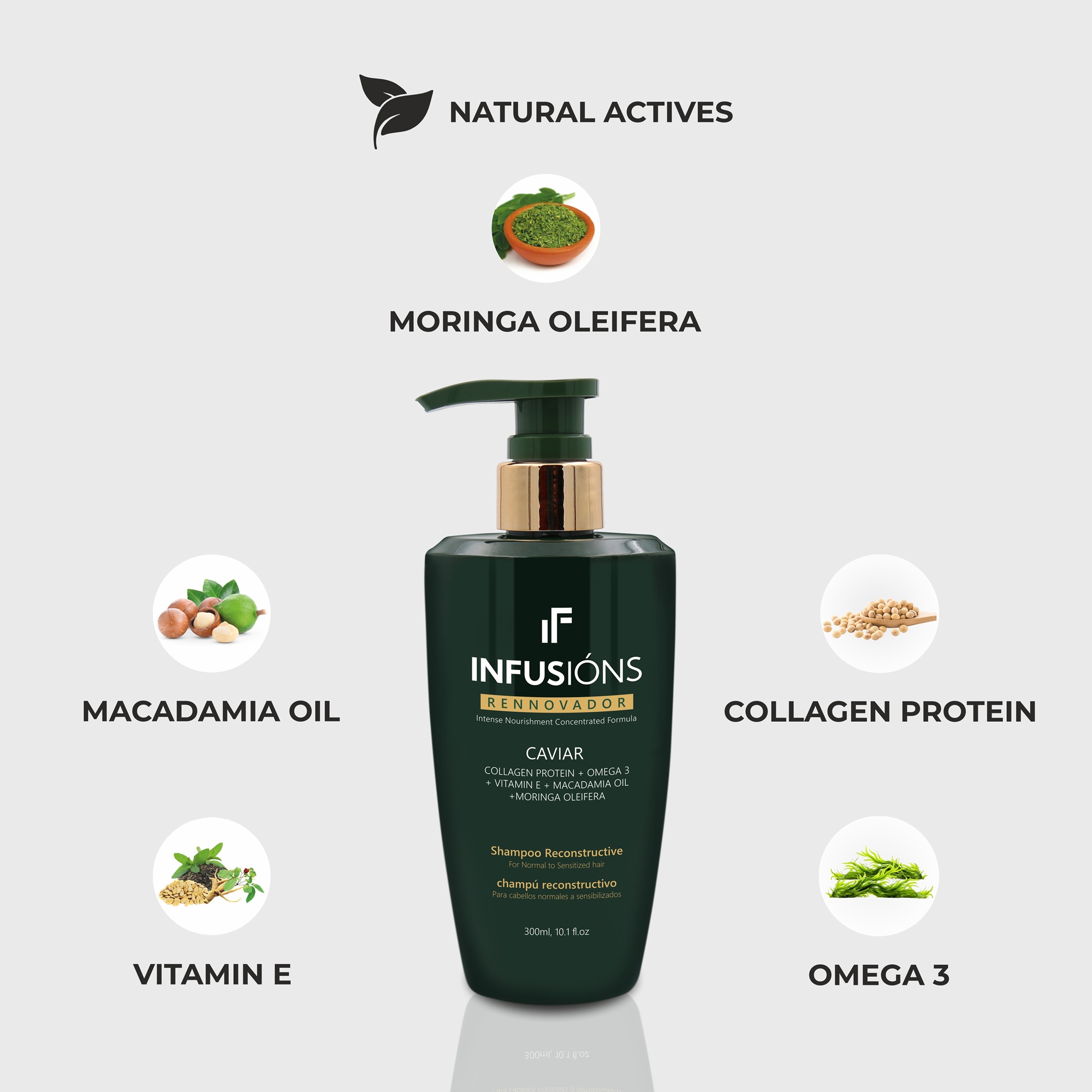 Reconstructive Shampoo 300ml - Image 3